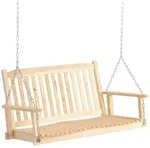 Gartenschaukel F&uuml;r 2 Personen Schaukelbank H&auml;ngebank Massivholz Patio Terrasse