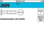Iso 2009 Senkkopfschraube M2x6 Edelstahl A4 Blank Schlitz 1000 Stk