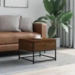 Couchtisch Braun Eichen-optik 51x51x40 Cm Holzwerkstoff Vidaxl