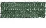 Balkon-sichtschutz Mit Dunkelgr&uuml;nen Bl&auml;ttern 300x100 Cm Vidaxl