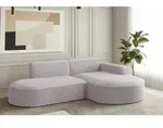 Ecksofa Designersofa Palma Xs In Stoff Ascot Rose Ottomane Rechts