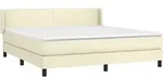 Boxspringbett Mit Matratze Creme 160x200 Cm Kunstleder Vidaxl