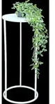 Dandibo Blumenhocker Metall Wei&szlig; Rund 70 Cm Blumenst&auml;nder Beistelltisch 96483 L