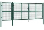 Vidaxl - Mesh-gartentor Gr&uuml;n 400x175 Cm Verzinkter Stahl