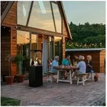 Kratki - Terrassenkamin Patio Light Schwarz 8,2 Kw Gas Feuerstelle Garten Kamin...