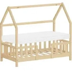 Ml-design Kinderbett Hausbett 70x140 Cm Mit Matratze, Rausfallschutz, Dach &