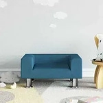 Kindersofa Blau 50x40x26,5 Cm Samt Vidaxl