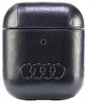 Audi Leder-airpods-halbh&uuml;lle Mit Gro&szlig;em Logo, Zackig/schwarz, Au-ap-gt/d3-bk