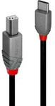 Usb-kabel Usb 2.0 Usb-c&reg; Stecker, Usb-b Stecker 2.00 M Schwarz 36942 - Lindy
