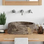 Waschbecken 45x35x15 Cm Fossil-stein Cremewei&szlig; Vidaxl
