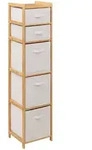 5five Simply Smart - Regal Mit 5 K&ouml;rben Tidy Box Aus Braunem Bambus - 5five