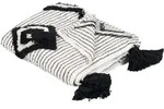 Beliani - Tagesdecke Wei&szlig; Und Schwarz Polyester Pet 130 X 150 Cm Mit...