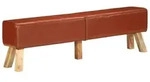 Bank Turnbock-design Braun 160 Cm Echtleder Vidaxl