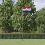 Flagge Kroatiens Mit Mast 5,55 M Aluminium Vidaxl