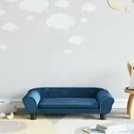 Kindersofa Blau 70x45x26 Cm Samt Vidaxl