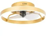 Deckenventilator Messing 50cm Inkl. Led Dimmbar Mit Fernbedienung - Maddy
