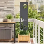 Vidaxl Garden Privacy Screen Anthracite 32 X 140 Cm Cold-rolled Steel