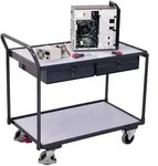 Variofit Esd Tischwagen Mit 2 Ladefl&auml;chen Und 2 Schubladen Schiebegriff Nach...