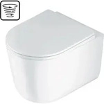 Wand Wc Wei&szlig; D-form Tiefsp&uuml;ler Mit Wirbelsp&uuml;lung Und Softclose Sitz "jasmin"