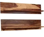 Wandregale 2 Stk. 118x26x20 Cm Massivholz Akazie Vidaxl