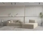 Sofa Set 2-teilig Sezlong Und Sofa 2-sitzer Celes Premium Stoff Opera Velvet...