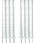 Electra Kunststoffpfahl 125 Cm Mit Doppeltritt - Wei&szlig; - 20 St&uuml;ck...