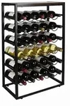 Relaxdays Weinregal, 30 Flaschen, Industrial, Hbt: 88 X 59 X 30 Cm, Weinhalter