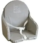 Looping Baby High Chair Cushion Waterproof Pvc. Straps. Made In France Grey