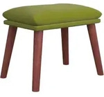 Fu&szlig;hocker Hellgr&uuml;n 45x29,5x35 Cm Samt Vidaxl