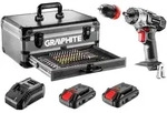 Energy+ Set Im Alukoffer: Bohrschrauber 2x18v/2,0ah, 10 Mm, Abnehmbarer Griff + 109