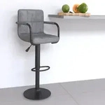 Barhocker Hellgrau Samt Vidaxl