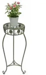 Dandibo - Blumenhocker Metall Gr&uuml;n Rund 75 Cm Blumenst&auml;nder 96008 L Blumens&auml;ule