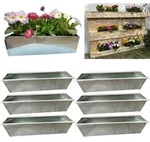 Hossi's Wholesale - 6er Set Zink Paletten Blumenk&auml;sten - Einsatz 38cm Gro&szlig;...