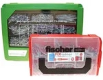 Fischer Allzweckd&uuml;bel Und Schraubenset, Gr&uuml;n, Rot Sortimentkoffer (1910 Teile)