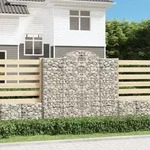 Gabionen Mit Hochbogen 6 Stk. 200x30x180/200cm Verzinktes Eisen Vidaxl