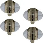 Spetebo - Flaschen Teelicht Halter Aus Metall - 4er Set / 7,5 Cm - Silber