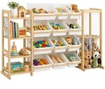 Relaxdays Kinderregal, 12 Boxen, 4 Ablagen, Kuscheltierregal, Hxbxt 80 X 150 X...