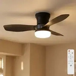 Led Deckenleuchte Ventilator Wohnzimmerlampe Cct Schwarz Kunststoff &Oslash; 61 Cm