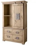 Schrank Mango 90x45x150 Whitewash Lackiert Railway 313