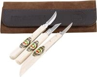 Kirschen Schnitzmessersatz 3307000 - Leder-tasche - 3-teilig - Diverse Klingen
