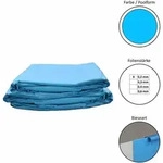 Pool Ersatzfolie Rund In Versch. Gr&ouml;&szlig;en - Dicke 0,2 Mm - Tiefe 105 Cm - Blau -