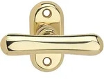 Marchesi - Fenstergriff Elegant - Sichtbar Geschraubt, 7x35, Messing Poliert