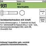 Din 931/iso 4014 Sechskant-schaftschraube M6x40 Stahl 8.8 Zinklamellenbeschichtet 200