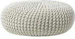 Gro&szlig;er Strickpouf 100% Baumwolle, Natur - Homescapes