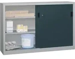 Pavoy Schiebet&uuml;renschrank, 1200x1500x400 Mm, 4 B&ouml;den Gepulvert, Ral 7035/7016