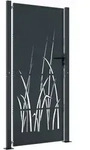 Gartentor Anthrazit 105x180 Cm Stahl Gras-design Vidaxl