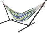 Outdoor Doppel H&auml;ngematte Celeste & Yellow - 285 X 120 Cm - Stabh&auml;ngematte Mit