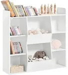 Sobuy - Kmb55-w B&uuml;cherregal F&uuml;r Kinder Kinderregal Aufbewahrungsregal Mit 8 Offenen