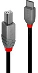 Usb-kabel Usb 2.0 Usb-c&reg; Stecker, Usb-b Stecker 3.00 M Schwarz 36943 - Lindy