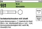 Sechskantschraube Din 931 M.schaft M 24 X 110 10.9 Flznl/nc/x/x/480h/c